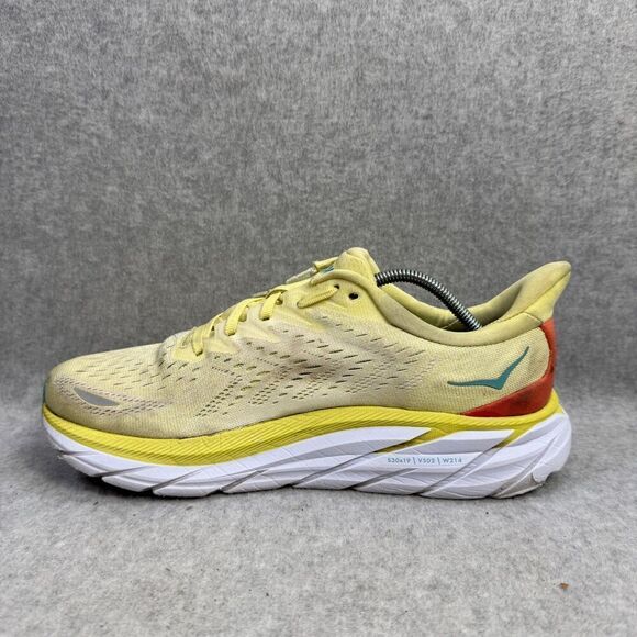 Hoka One One Shoes Womens Size 9.5 Clifton 8 Yellow Running Sneaker 1119394 YPSC - Picture 7 of 9
